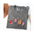 thumbnail image 3 of Comfort Colors Patriotic Doodle, Cute Fourth of July Shirt, Watermelon Hotdog Firework Shirt, Retro American Shirt, 3 of 7