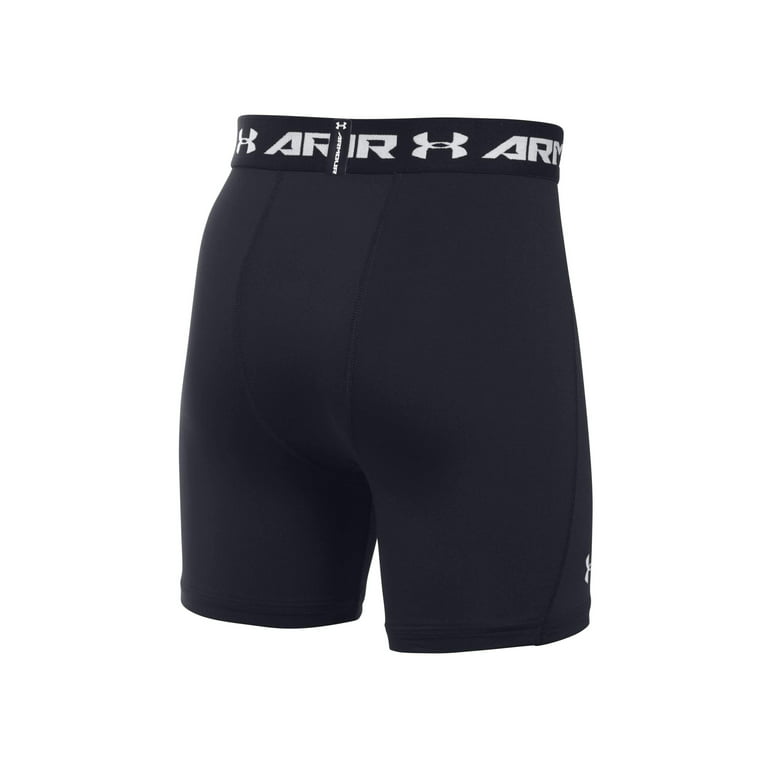 Under Armour Boys' HeatGear Armour Fitted Shorts – Mid, White/Black, Youth  Small 