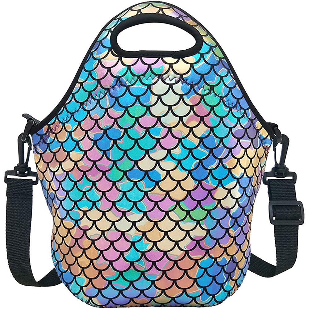 Insulated Lunch Bag Neoprene Shoulder Lunch Tote Boxes Bags For Women