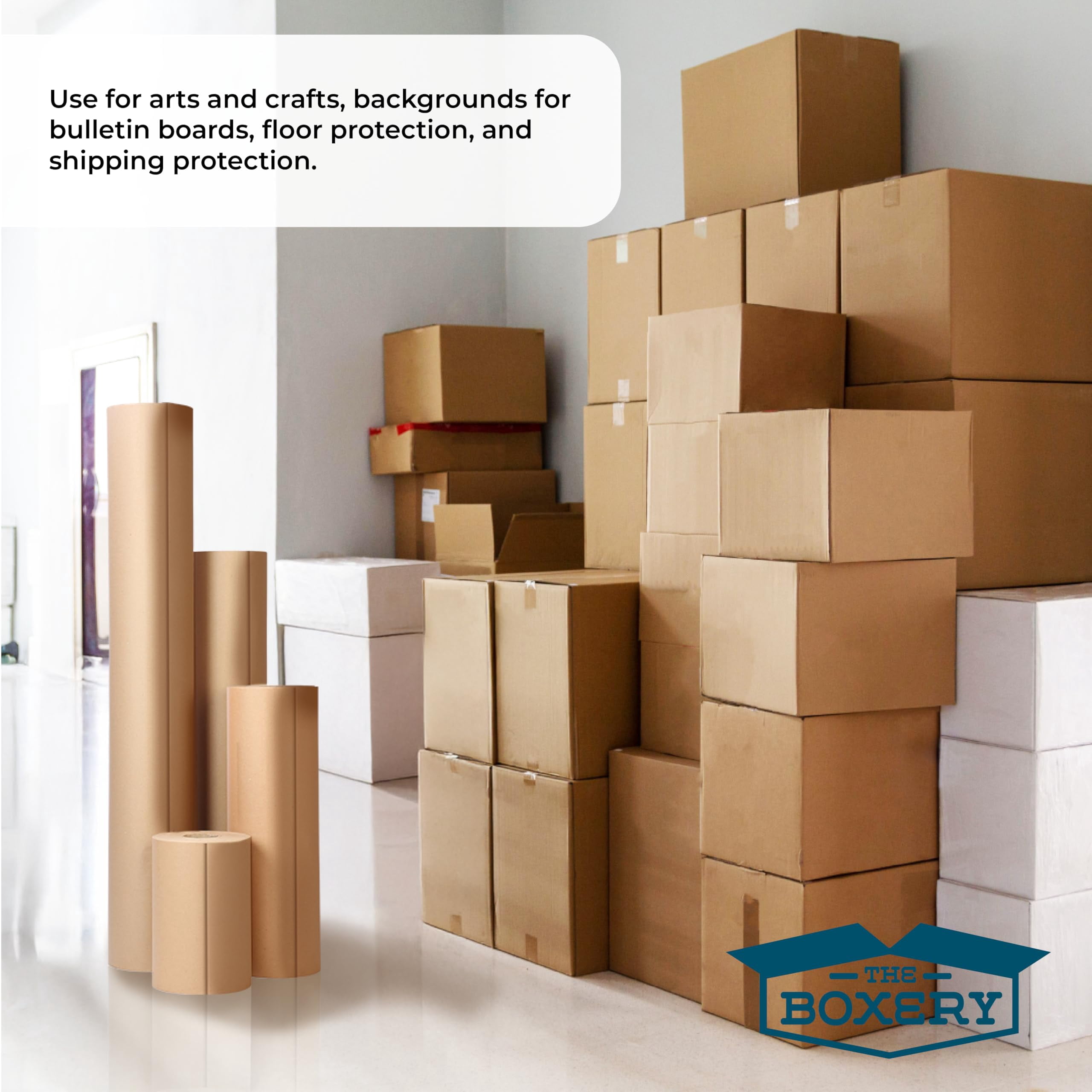 The Boxery Brown Kraft Paper Roll 18” x 900’- 40lb.