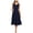 Navy, variant on MSK Womens Petites Sleeveless Midi Fit & Flare Dress