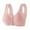 Pink, variant on hotojiny Women's Everyday Bras Seamless Full Coverage Front Closure Bralette Breathable Wirefree Padded Support Bra