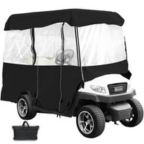 KFFKFF Golf Cart Enclosure, 300D Waterproof Drive Box And Transparent Windows All Around, Applications Include EZGO, Club Cars, Golf Carts And More