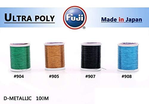 various colours 1 x 100 yard spool of metallic nylon whipping thread 