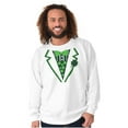 thumbnail image 5 of Irish Leprechaun St Pattys Day Tuxedo Men's Crewneck Sweatshirt Brisco Brands X, 5 of 6