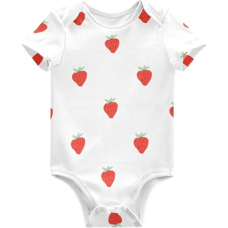 

Baby Bodysuits Unisex Fruits Pattern Short Sleeve Cotton Baby Clothes For Girls 0-24 Months