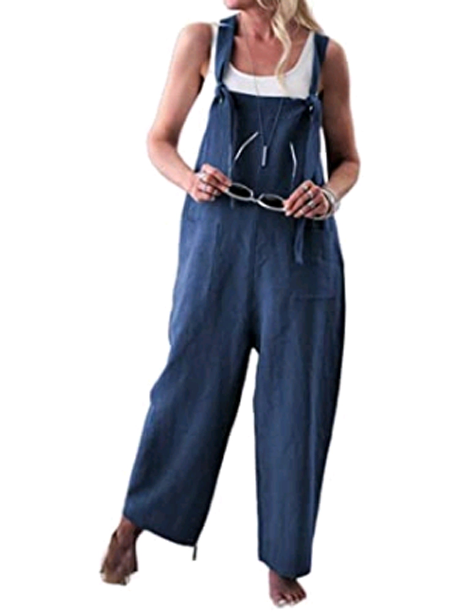 women's material dungarees