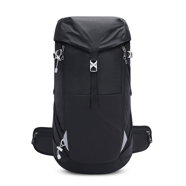 Bolsa de Camping de 50L Mochila de Montañismo de Alta Capacidad de Tela Oxford para Senderismo al Aire Libre Negro