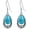 Turquoise, variant on Vintage Teardrop Gemstone Earrings for Women, Sterling Silver Antique Filigree Dangle Earrings, Boho Jewelry Gift