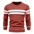 thumbnail image 4 of Mens Sweater Sweater Casual Striped Long Sleeve Fall Winter Pullovers, 4 of 7