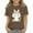 Brown, variant on Coerni Girls Easter Shirt Toddler Bunny Graphic Tees Kids Girl Summer Short Sleeve Tops Funny Rabbit Easter T Shirts Cotton T-shirt