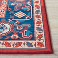 thumbnail image 6 of SAFAVIEH Tucson Medici Traditional Machine Washable Area Rug, 4' x 4' Square, Red/Blue, 6 of 14