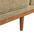 thumbnail image 6 of Noble House Beeson Fabric Tufted Loveseat with Accent Pillows, Dark Beige and Dark Walnut, 6 of 8