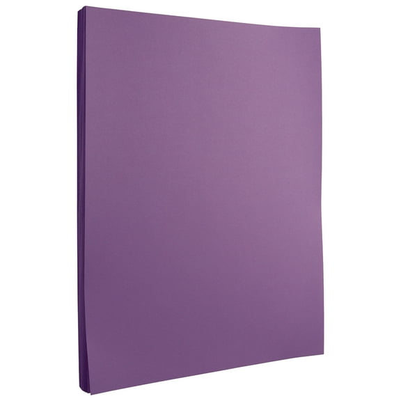 JAM Paper Bright Paper, 8.5 x 11, 24lb Violet Purple Recycled, 100 per Pack