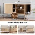 thumbnail image 2 of Magic Union 55" Sideboard Buffer Cabinet with Fluted Slide Doors, Tambour Storage Cabinet with Shelves, Modern Credenza Sideboard Buffet Console Cabinet for Bedroom Living Room Hallway Entryway, 2 of 8