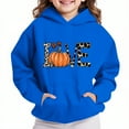 thumbnail image 2 of lcziwo Girls Boys Hooded Sweatshirt Oversized Halloween Hoodie Long Sleeve Novelty Graphic Hoodies Kids Clothes Blue 140, 2 of 5