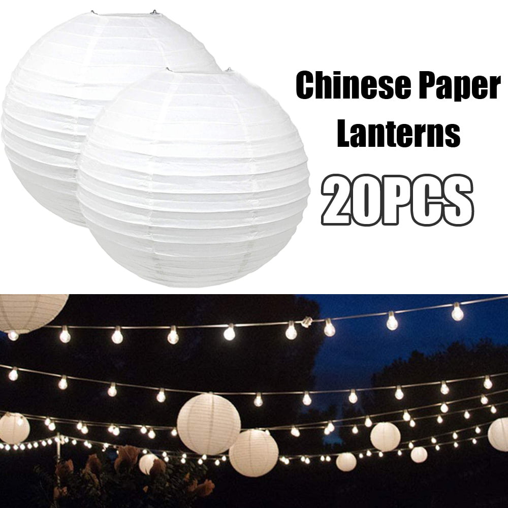 5/10pcs Colors Round LED Lamps Balloon Lights Paper Lantern Wedding Party Decor 