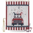 thumbnail image 2 of Independence Day Shower Curtain, 36" x 72", USA Land of Love Car Waterproof Bathroom Curtain Washable Shower Curtain Set with 12 Hooks, 2 of 9