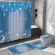 thumbnail image 1 of 4Pcs Bathroom Shower Curtain Set, Sparkling Diamond-Pattern Bathroom Curtain With 12 Hooks, Bathroom Non Slip Rugs, Toilet Cover Mat, Bathroom Partition, Room Decor, 1 of 4