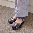 thumbnail image 5 of Xfvqtps Kids Girls Jelly Sandals Closed Toe Princess Flat Summer Beach Waterproof Fisherman Gladiator Sandals, 5 of 9