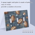 thumbnail image 4 of Dailycode Light Switch Plate Covers 2 Gang Wall Plate Plastics Outlet Covers for Kitchen Home Office Decor Vintage Rugby Star, 4 of 8