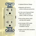 thumbnail image 3 of Faith 20A GFCI Outlets, Slim, Tamper-Resistant GFI Receptacles, Light Almond, 3 Pack, 3 of 9
