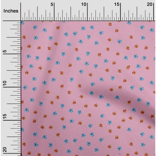 oneOone Cotton Poplin Fabric Artistic Floral Flower Print Sewing Fabric BTY 42 Inch Wide