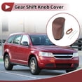 thumbnail image 2 of Cubierta de pomo de cambio de marcha antideslizante Unique Bargains para coche, protector de manija de cambio para Dodge Journey 11-20, cuero sintético negro y marrón, 2 of 6