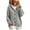 Gray, variant on Rrxhxhs Cardigan for Women Solid Color Cable Knit Button Front Long Sleeve Loose Casual Hooded Sweater Cover Up