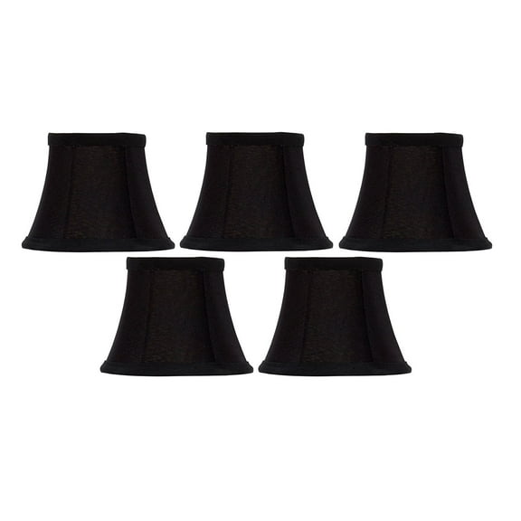 Upgradelights Set of 5 Bell Clip On 6 Inch Chandelier Lampshade Replacement 3x6x4.25