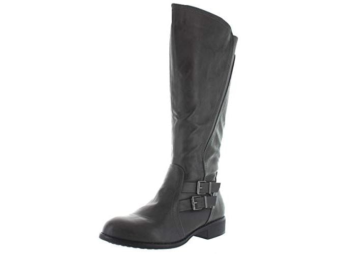 womens grey leather riding boots