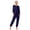 Dark Blue, variant on Women Alzheimers Anti-Strip Jumpsuit Long Sleeve Nursing Rompers for Dementia Special Needs Disabilities Grey S