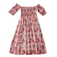 thumbnail image 4 of Vestido de manga corta con estampado de flores pequeñas para padres e hijos, traje para madre e hija, mamá Fridja nalpqowj25415, 4 of 8