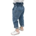 thumbnail image 4 of Xinhuaya Toddler Girls Jeans Kids Casual Denim Long Pants Elastic Wasit Trousers 2-8Y, 4 of 6