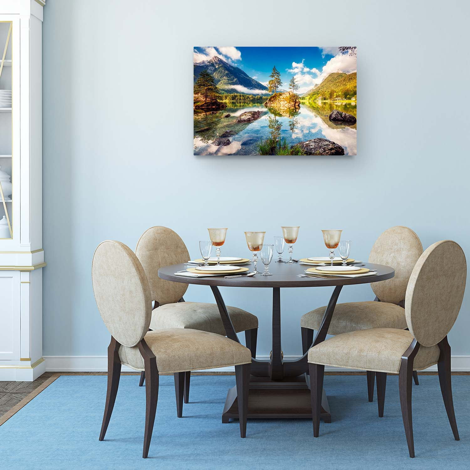 Startonight Glass Wall Art - Frozen Trees - Landscape Acrylic Glass Huge Artwork Set of 7 Panels 90 x 240 cm Startonight Tempered Acrylic Glass Wall Art - Landscape Theme