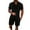 Black, variant on Fgnfyis Mens Spring and Summer Leisure Sports Comfortable Breathable Sweat Absorbing Short Sleeved Shorts Two Piece Set Mens Short Sets 2 Piece Outfits Orange M