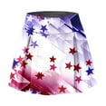 thumbnail image 3 of Aayomet Jupe Femme Décontractée Imprimée Jupe de Sport Tennis Yoga Active Jupe-Short (Violet, TTG), 3 of 4