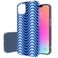 thumbnail image 1 of TalkingCase Slim Case for Apple iPhone 14, Slim Thin Gel Tpu Cover, Blue Wavy Pattern 4 Print, Light Weight, Flexible, Soft, Anti-Scratch, Printed in USA, 1 of 7