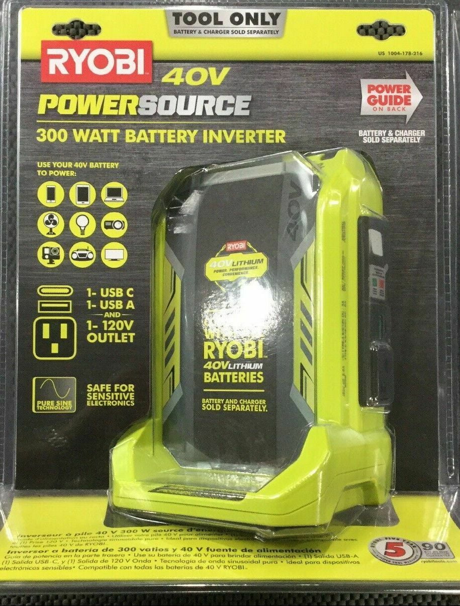 Retail New RYOBI RYI300BG 300-Watt 40-Volt Battery Powered Inverter Generator