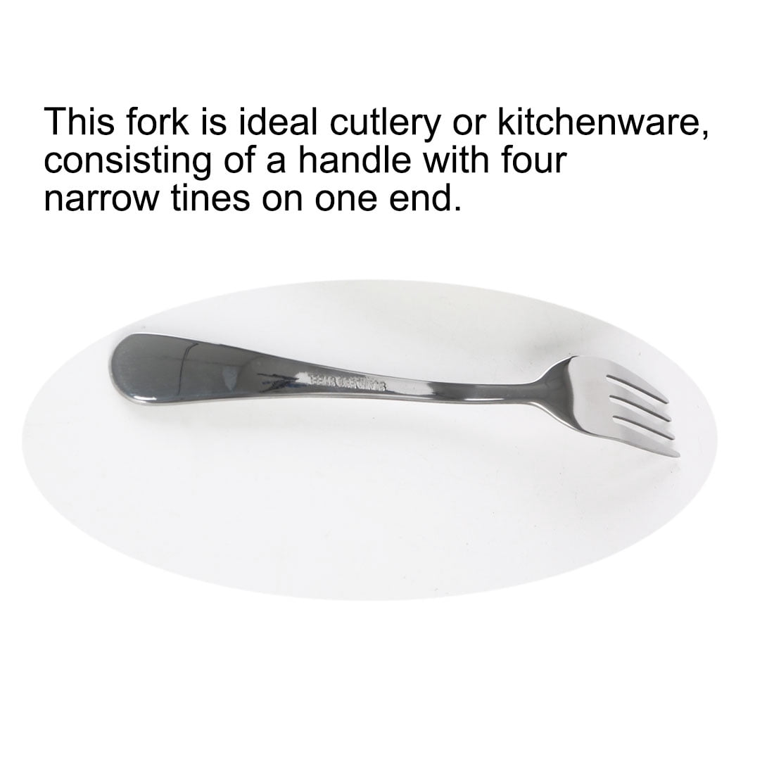 Unique Bargains Household Tableware Stainless Steel Dinner Fork 19.2cm L 6-Pack Silver