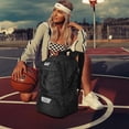 thumbnail image 4 of WOLT Best Basketball Backpack for Man with Ventilated Shoe & Ball Compartments, 34L Basketball Bag Black, 4 of 7