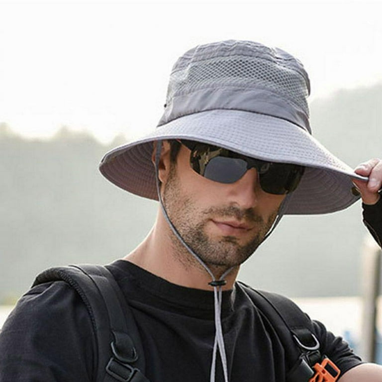 Wide Brim Sun Hat Men Women, Hiking Fishing Sun Hat, Chin Strap, Safari  Summer Hat, Outdoor Boonie