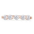 thumbnail image 2 of 1.00 CT Round Cut Natural White Diamond Five Stone Engagement Band Ring For Women In 14K Rose Gold (Color: I-J, Clarity: I2-I3, 1.00 Cttw) -7.5, 2 of 8