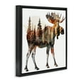 thumbnail image 4 of Stupell Industries Moose Forest Silhouette Animals Painting Black Floater Framed Canvas Art Print Wall Art, 18 x 18, 4 of 10