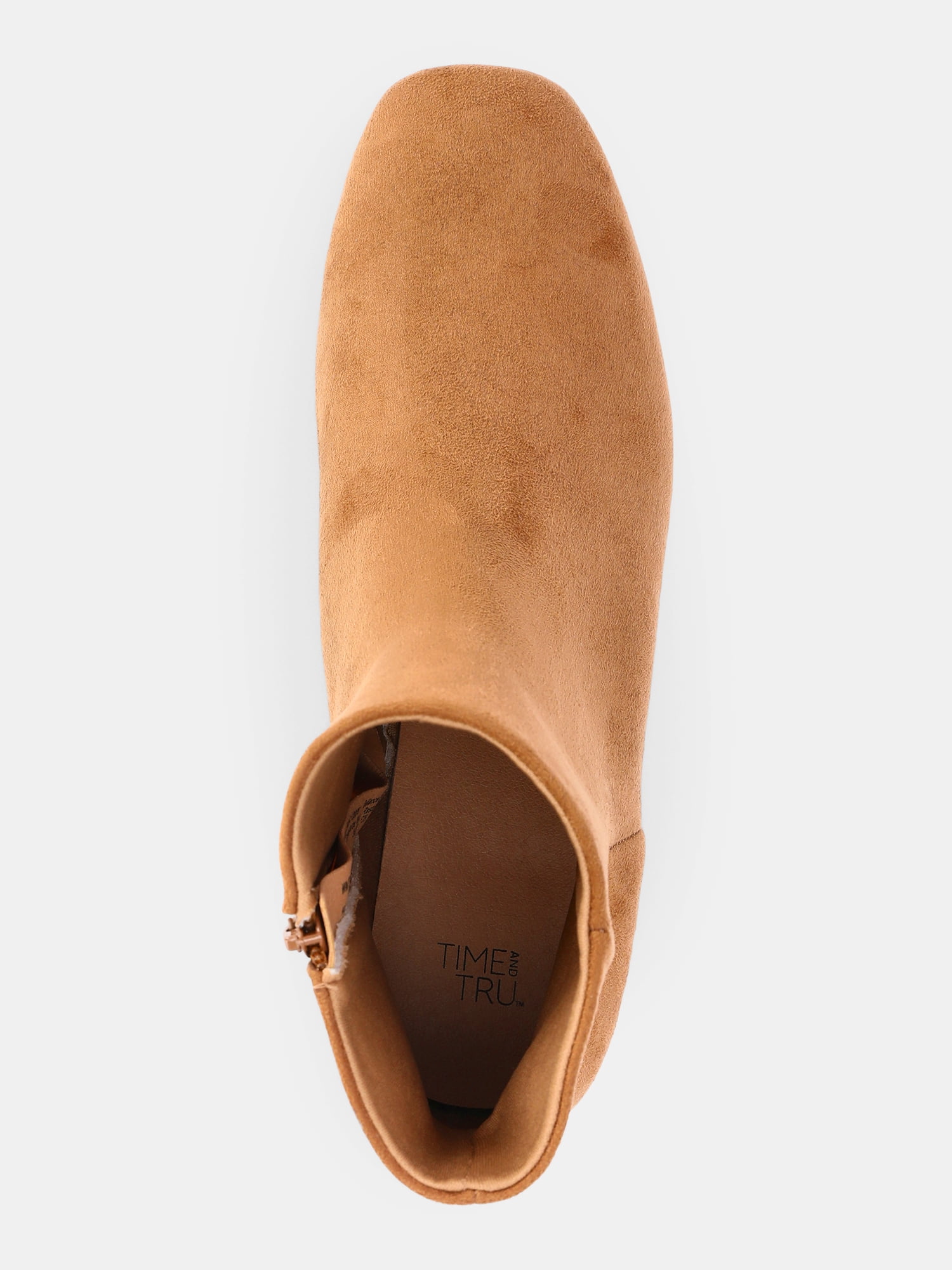 Time and Tru Women's Faux Suede Ankle Boots, Wide Width Available