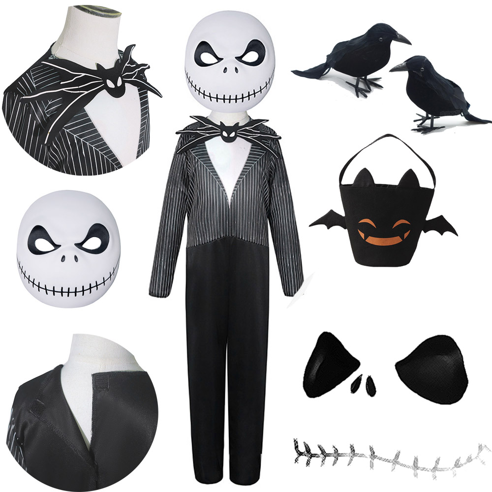Halloween The Nightmare Before Christmas Jack Skellington Suit Costume