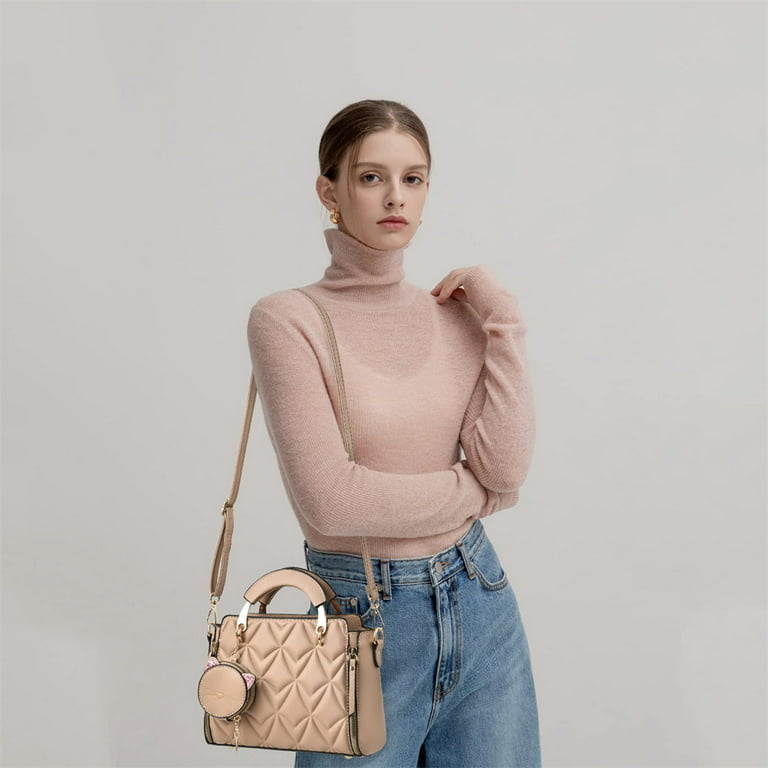 Fashion Ladies Purses and Handbags, Women Leather Top Handle Satchel Cute  Shoulder Totes Bags Trendy Crossbody Purses