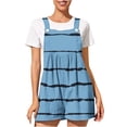 thumbnail image 2 of Baikeli Women's Rompers Clearance Fashion Women Casual Prinded Shoulder Button Suspender Jumpsuits Wide Pocket Leg Pant Summer Overalls for Women, 2 of 4