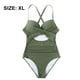 thumbnail image 2 of Tempt Me Traje de baño vintage de dos piezas para mujer, bikini retro con cintura alta fruncida y parte inferior, 2 of 6