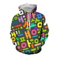 thumbnail image 4 of Sudadera con capucha con estampado 3D divertido del alfabeto para hombre, sudadera con capucha con gráfico de dibujos animados de anime, ropa informal juvenil y vitalidad, 4 of 5